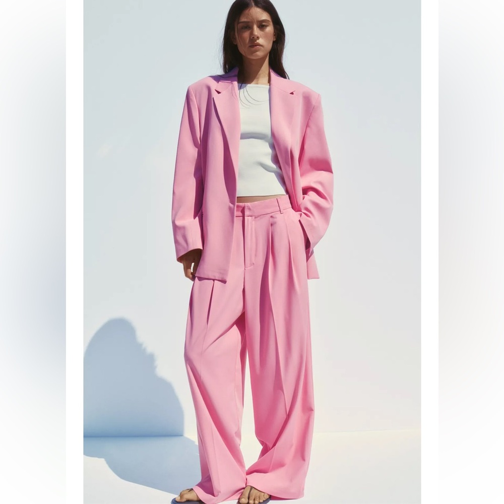 Zara Pink Wide Leg Pants